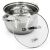 Platinum rozsdamentes acél edény nyitott üveg fedővel