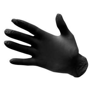 Ochranné rukavice, jednorazové, nitrilové, veľkosť L, bez prášku, čierne 40700187 Jednorazové rukavice