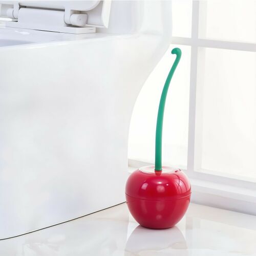 Cseresznye alakú WC kefe tartóval - piros 119000660