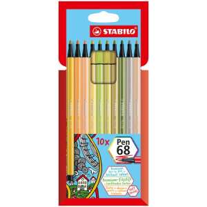 STABILO Pen 68 fineliner pens, 10 assorted colors, 1 mm line width - Office Supplie & Stationery