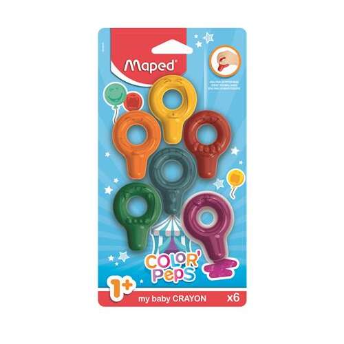 MAPED Creioane MAPED, MAPED "Color`Peps Baby", 6 culori diferite
