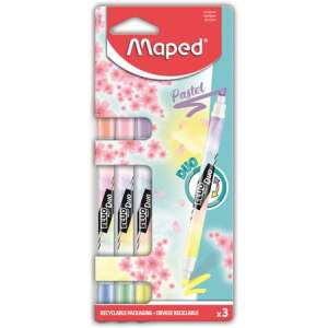 MAPED Textmarker-Set, 1-5 mm, doppelendig, MAPED "Fluo Peps Duo", 6 verschiedene Pastellfarben 40701135 Textmarker