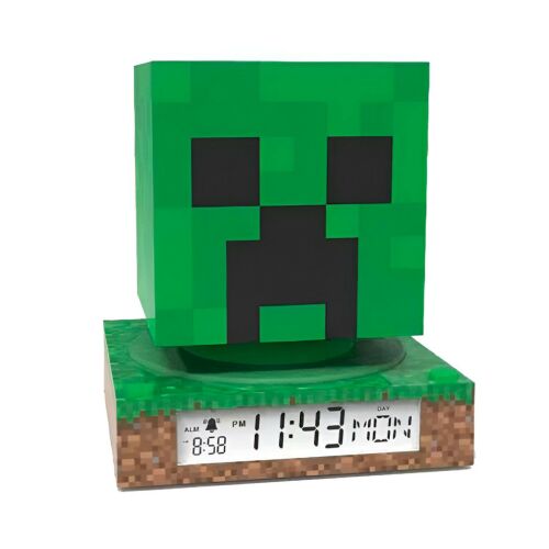 Minecraft Creeper 3D éjszakai lámpa és ébresztőóra 119007593