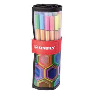 Set de stilouri fineliner STABILO Point 88 ARTY, 25 culori, 0,4 mm, în husă rulantă - STABILO Linere