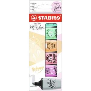 STABILO BOSS MINI Pastel Love highlighter set, 6 pastel colors, designed by Hannah Rabenstein - STABILO