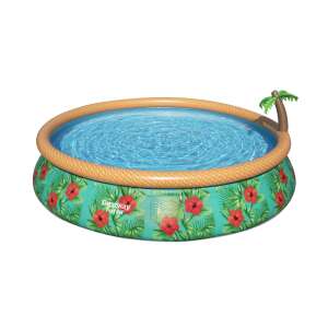 Bestway Paradise Palms aufblasbarer Pool-Set, 457 cm x 84 cm, mit Palmenbaum-Sprinkler - Bestway Aufblasbare Pools