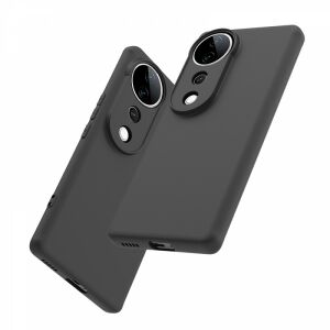 Szögletes nézet Cellect Premium Fekete Szilikon tok Vivo V40 5G-hez - Cellect