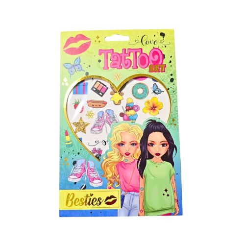 Ideiglenes tetoválás készlet, Besties, zöld, +7 év 119015156