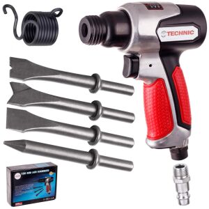 Pneumatické rázové kladivo 135 mm + 4x sekáč sekáč okrúhla svorka NST-2070F 136035340 - Technic