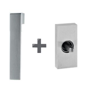 Techna Italienisch Quadrat Satin Chrome KlappTürknauf 119018122 - Manital