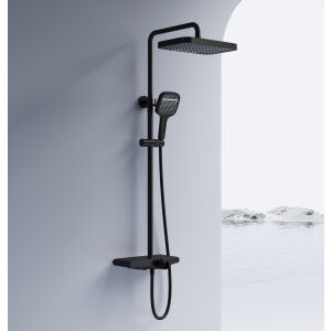 Sprchový set REA Bari Black s hlavovou a ručnou sprchou - Sprchová súprava