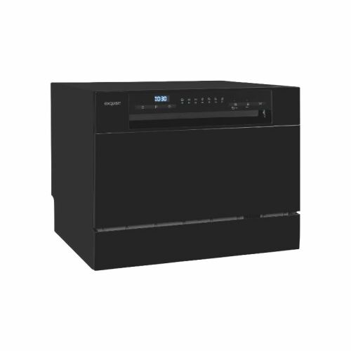 Mașină de spălat vase neagră Exquisit GSP206-030DN, vedere din față