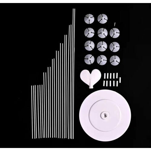 Balloon állvány 103 CM, fehér műanyag, szív alakú, esküvői és születésnapi bulikra 121063571