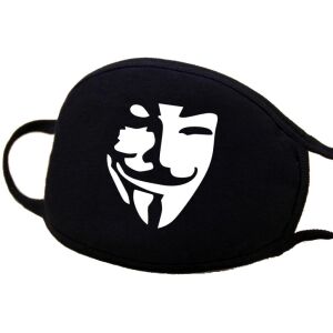 Maska na cosplay Anime, čierna, trojvrstvová bavlna, 27 cm x 16 cm x 12 cm, opakovateľne použiteľná 119032879 - Maska na ústa