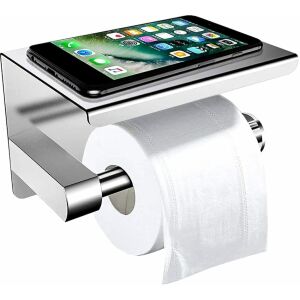 Öntapadós WC-papír tartó Loft WC, ezüst, rozsdamentes acél, 13,5x10x10,5 cm