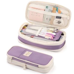 Többfunkciós lila poliészter ceruzarendező, 22x10,5x6,5 cm, két cipzáras rekesszel 119032957 - Tolltartó