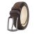 Barna velúr ökológiai bőrből készült férfi öv retro fém csattal, 125 cm 119033044