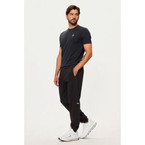 Czarne spodnie dresowe Emporio Armani dla mężczyzn z logo na nogawce - Moda i ubiór