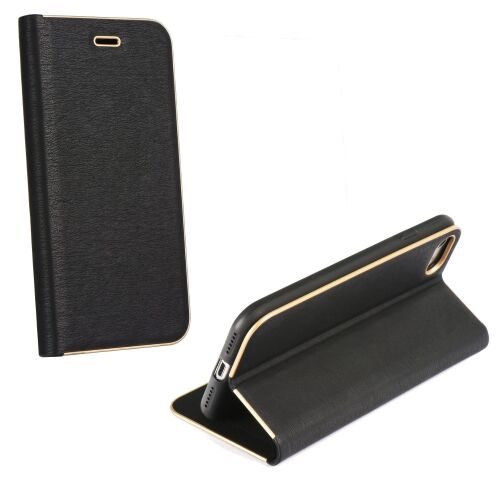 Apple iPhone 7 Plus / 8 Plus, Oldalra nyíló tok, stand, Luna Book, fekete 119033808