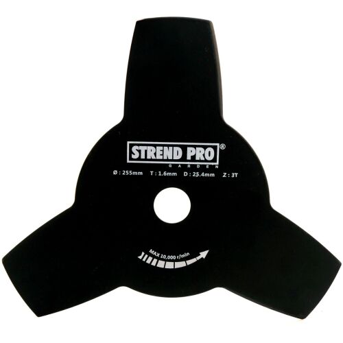 Метален диск Strend Pro Garden с 3 зъба за тример, диаметър 255 mm