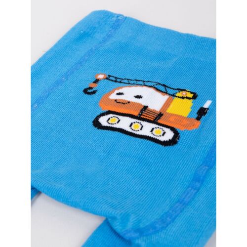 Yo!club pamut harisnyanadrág csúszásgátlóval (68-74) - kék/lánctalpas daru 119069991