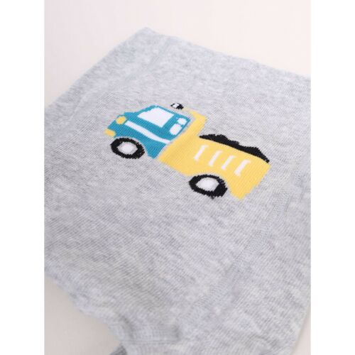 Yo!club pamut harisnyanadrág csúszásgátlóval (74-80) - szürke/sárga dömper 119070003