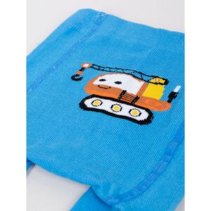 Yo!club pamut harisnyanadrág csúszásgátlóval (80-86) - kék/lánctalpas daru 119070038 - Yoclub