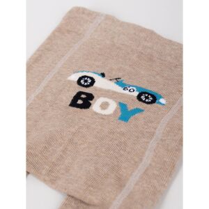 Yo!club pamut harisnyanadrág csúszásgátlóval (80-86) - drapp/versenyautó 119070040 - Yoclub