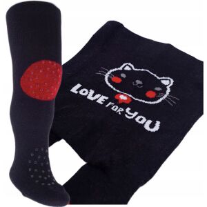 Yo!club pamut harisnyanadrág csúszásgátlóval (68-74) - fekete/cica 119070062 - Yoclub