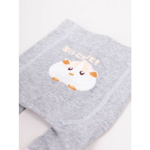 Yo!Club pamut harisnyanadrág csúszásgátlóval (80-86) - szürke/hörcsög 119070069