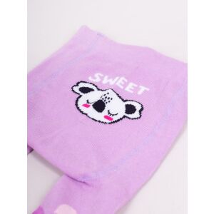 Yo!Club pamut harisnyanadrág csúszásgátlóval (80-86) - lila/koala 119070075 - Yoclub