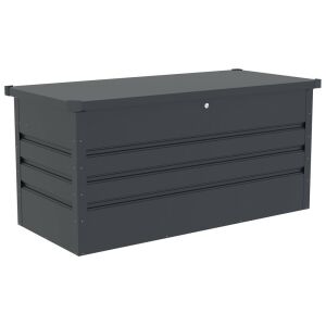 Rojaplast Max A fém kerti tároló doboz, 295 L - sötétszürke - Kerti bútor
