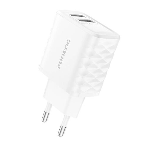 Foneng EU53 Dupla USB Hálózati Töltő - 2.4A, Fehér 119077131 - Foneng