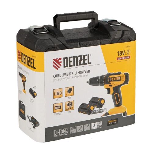 DENZEL 18V 2 akku 2 sebesség Li-Ion akkus fúró-csavarozó CDL-18-02BM 146271795