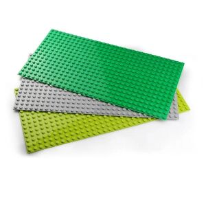 Placă de bază WANGE 902 pentru blocuri de construcție, cărămizi mari, 32x16 știfturi, verde, gri și galben - Jocuri de constructie - Lego