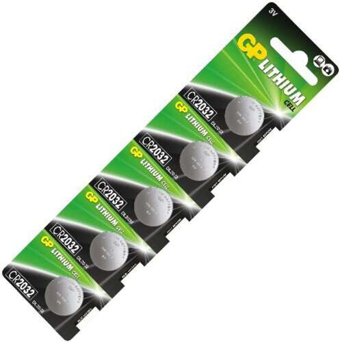 5 db GP Lithium CR2032 3V gombelem - Elem és akkumulátor