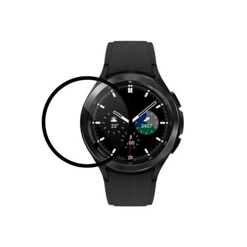 Bestsuit Samsung Galaxy Watch 3 41mm screen protector, flexible tempered glass, watch glass, high quality, 5H hardness, light and thin, on a black Samsung Galaxy Watch 3
