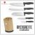 Berlinger Haus BH 2672 6-piece knife set with bamboo stand, anthracite, showing knife sizes