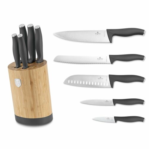 Berlinger Haus BH 2672 6-piece knife set with bamboo stand, anthracite