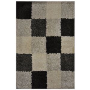 Bakero Shaggy Deluxe Teppich 140x200 cm mit geometrischem Quadratmuster - Innenarchitektur