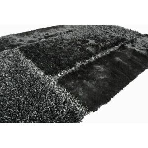 Bakero Shaggy Luda Chips schwarzer Teppich, 130x190 cm, Nahaufnahme - Innenarchitektur