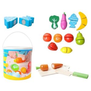 Kruzzel Fából készült aprítható zöldségek egy vödörben 12535 119178931 - Kruzzel