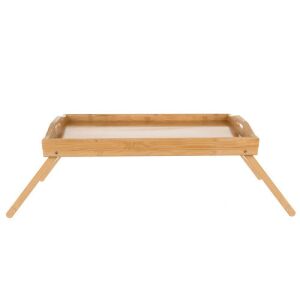 Raňajkový stolík RUHHY z bambusu so skladacími nohami - Tácky