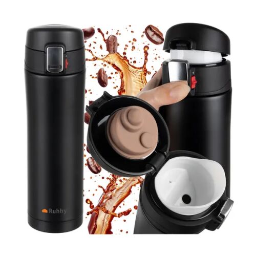 Ruhhy 440ml Thermobecher Collage mit Kaffeespritzer