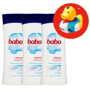 Îngrijire intensivă a corpului pentru copii 3x400ml + cadou porc de cauciuc 119621237
