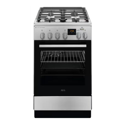 AEG CKB56490BM kombinált gáztűzhely elektromos sütővel, 58L kapacitás, 4 égőfejjel