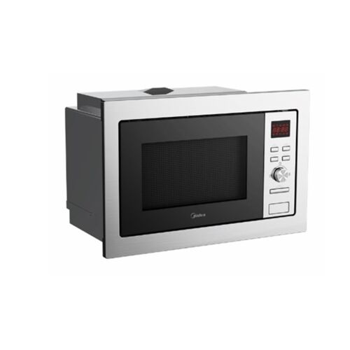 Angled view of Midea MW20DIX 20L Built-in Microwave Oven