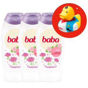 Baba Elderflower and Rosewater Shower Gel 3x400ml with free rubber duck - Baba