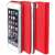 Red iPhone 13 flip case with magnetic closure, 360 degree protection, card holder, stand function