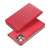 Red iPhone 13 flip case with magnetic closure, 360 degree protection, card holder, stand function